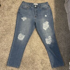 refuge DENIM Boyfriend Distressed Jeans